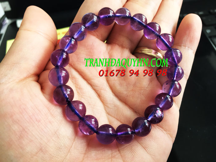 vòng tay đá thạch anh tím 8 ly